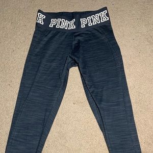 PINK dark grey fleece lined leggings